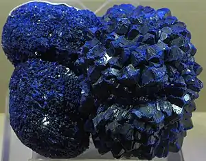 Crystallized Azurite.