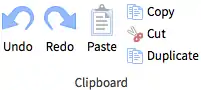 A screenshot of the clipboard toolbar