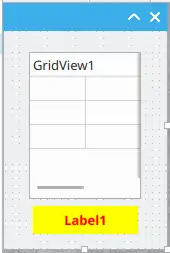 Form with Gridview and Label