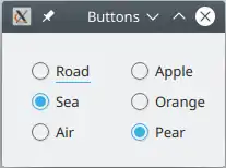 Radio Buttons in Gambas, running