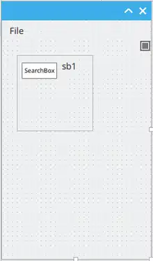 Gambas form with searchbox instance