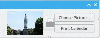 Gambas form for printing a calendar page
