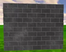 A brick wall using textures