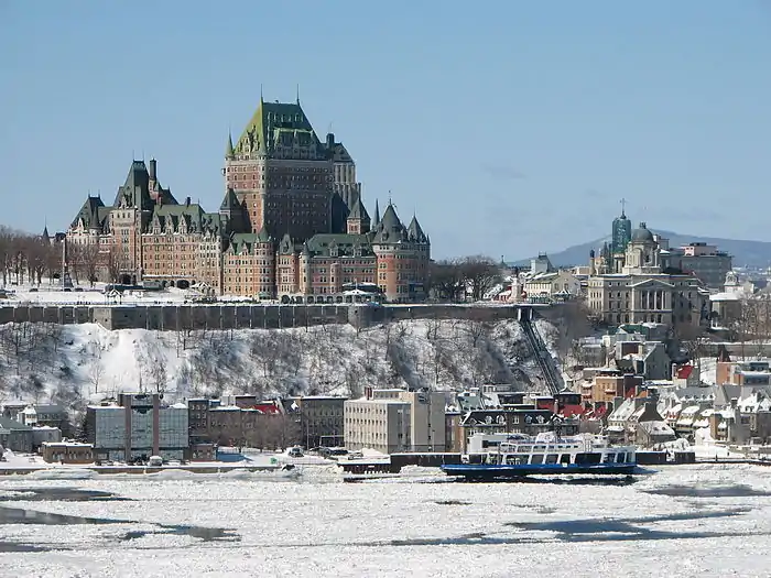 Quebec city in winter