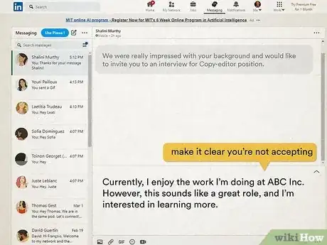 Image titled Respond to a Recruiter on LinkedIn Step 6