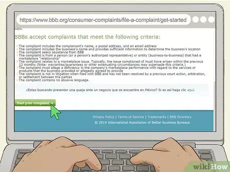 Image titled File a Better Business Bureau Complaint Step 3