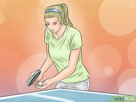 Image titled Serve a Ping Pong Ball With a Topspin Step 5