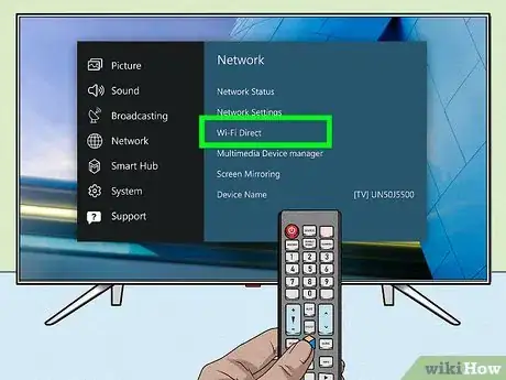 Image titled Connect a Samsung Smart TV to Wi‐Fi Direct Step 1