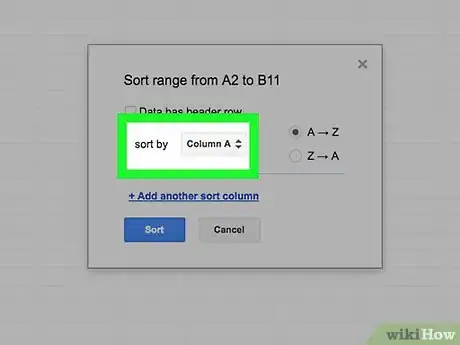 Image titled Sort by Multiple Columns in Google Spreadsheets Step 5