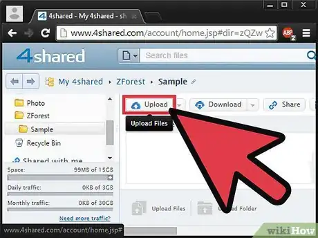 Image titled Upload and Download Files on 4shared Step 10