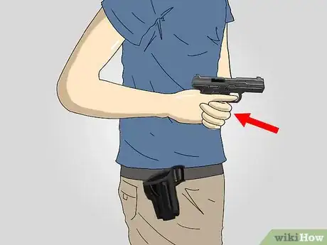 Image titled Do a Tactical Quickdraw With a Pistol Step 4