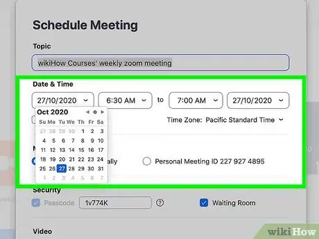 Image titled Schedule a Meeting in Zoom Step 4