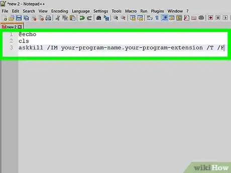 Image titled Close Multiple PC Programs with a Batch File Step 4