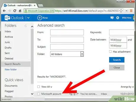Image titled Search Inside Hotmail Step 11