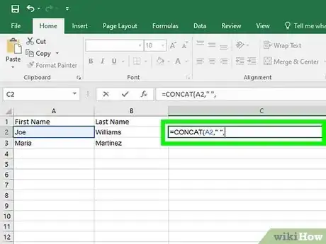 Image titled Combine Two Columns in Excel Step 19