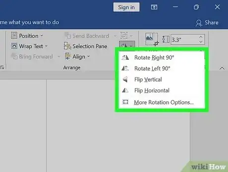 Image titled Rotate Images in Microsoft Word Step 8