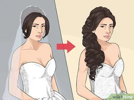 Image titled Style Your Hair for a Cathedral Veil Step 11