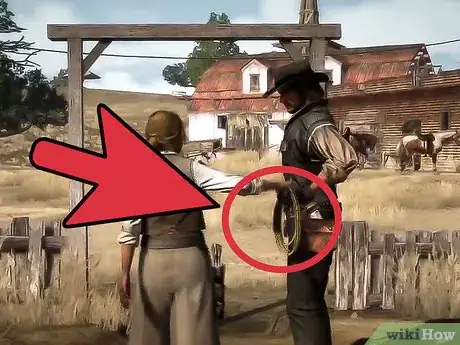 Image titled Use the Lasso in Red Dead Redemption Step 1