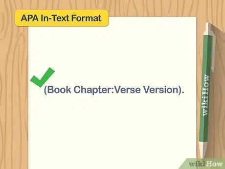 Image titled APA In-Text Citation format written as (Book Chapter:Verse