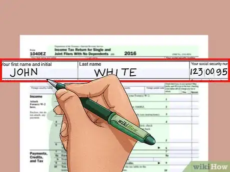 Image titled Fill Out a US 1040EZ Tax Return Step 4