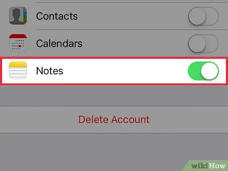 Image titled Prevent an Email Account from Linking to the Notes App on an iPhone Step 5