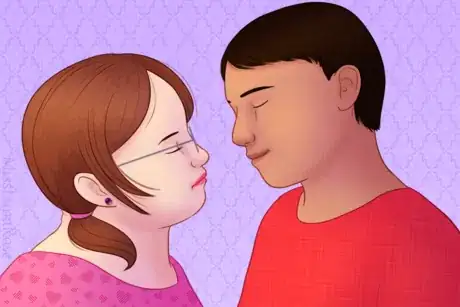 Image titled Husband and Wife with Down Syndrome Kiss.png