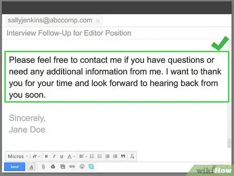 Image titled Write a Follow Up Email for a Job Application Step 23