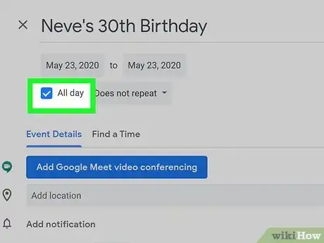 Image titled Add Birthdays to Google Calendar Step 9