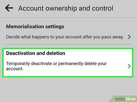 Image titled Deactivate a Facebook Account Step 6