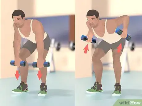 Image titled Work Your Back With Dumbbells Step 2