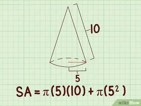 Image titled Find the Surface Area of Cones Step 3