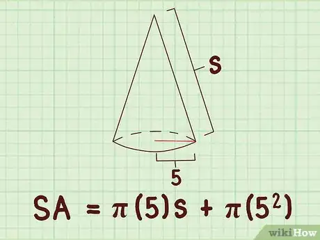 Image titled Find the Surface Area of Cones Step 2