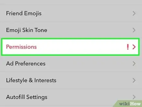 Image titled Allow Camera Access on Snapchat Step 17