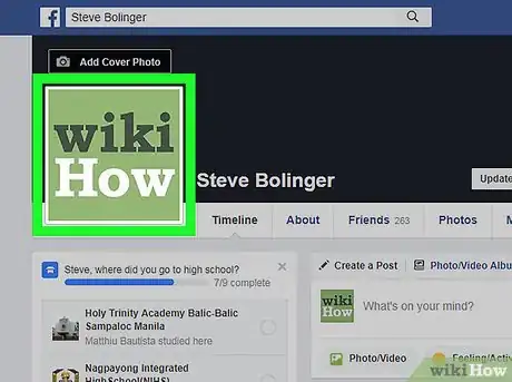 Image titled Delete a Profile Picture on Facebook on a PC or Mac Step 3