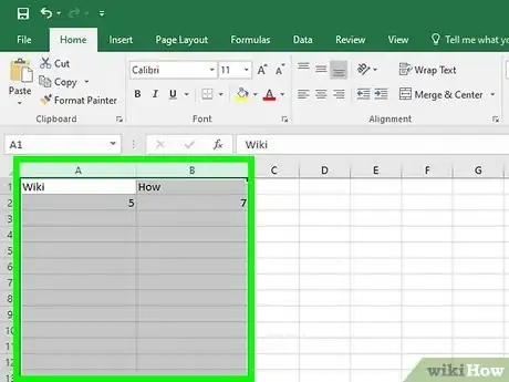 Image titled Find Matching Values in Two Columns in Excel Step 1