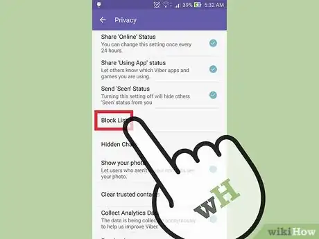 Image titled Block Mobile Numbers in Viber Step 5