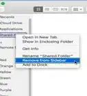 Remove an Item from the Finder Sidebar on a Mac
