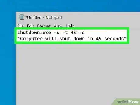 Image titled Shut Down a Computer Using Notepad Step 4