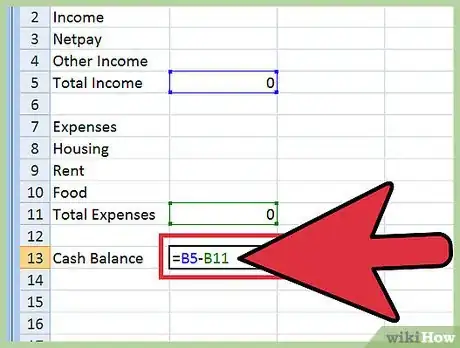 Image titled Create a Budget Spreadsheet Step 7