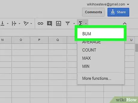 Image titled Total a Column on Google Sheets on PC or Mac Step 5