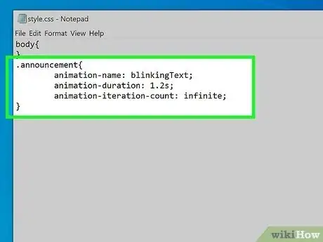 Image titled Make Text Blink in HTML Step 9