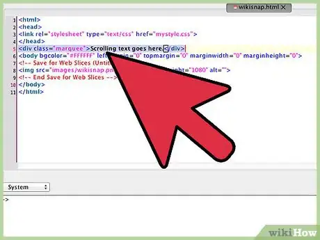 Image titled Make a Scrolling Marquee in HTML Step 4