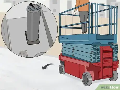 Image titled Operate a Scissor Lift Step 11