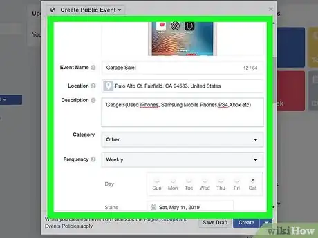 Image titled Advertise a Garage Sale on Facebook on PC or Mac Step 12