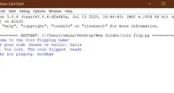 Write a Coin Flipping Program on Python