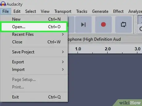 Image titled Change a Mono Track Into Stereo Track Using Audacity Step 1