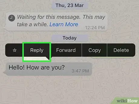 Image titled Reply to a Specific Message on WhatsApp Step 4