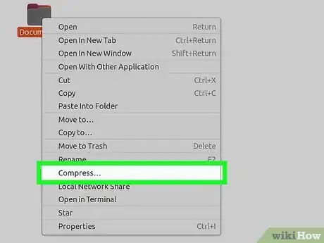 Image titled Make a Zip File in Linux Step 9