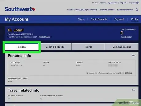 Image titled Add TSA PreCheck to Southwest Step 2