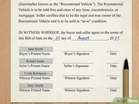 Image titled Write a Bill of Sale for an RV Step 7